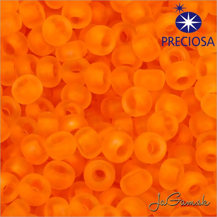 Rokajl Preciosa 6/0 oranžová priehľadná NEON 10g (16003_6)